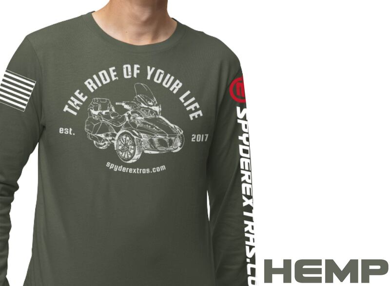 WITH SLEEVE LOGO: Long Sleeve Spyder Extras Ride of your life RT VERSION